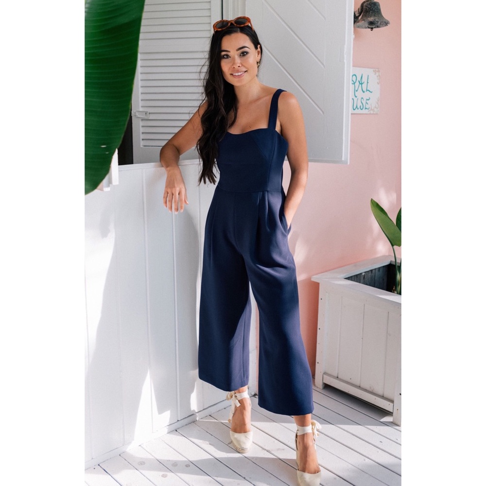 NEW! Gal Meets Glam Nicole Square Neck Jumpsuit 2P